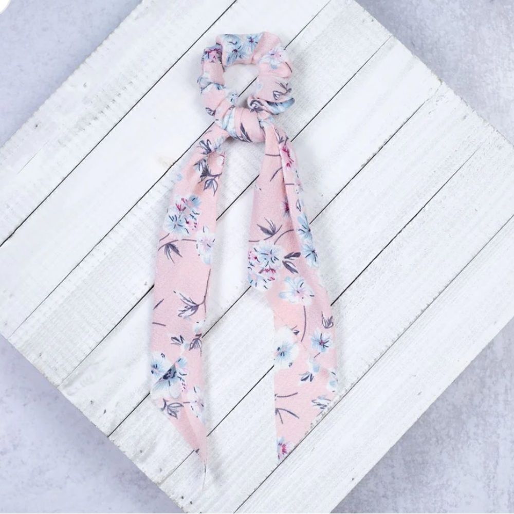 5/$25 Floral Pink SCARF SCRUNCHY